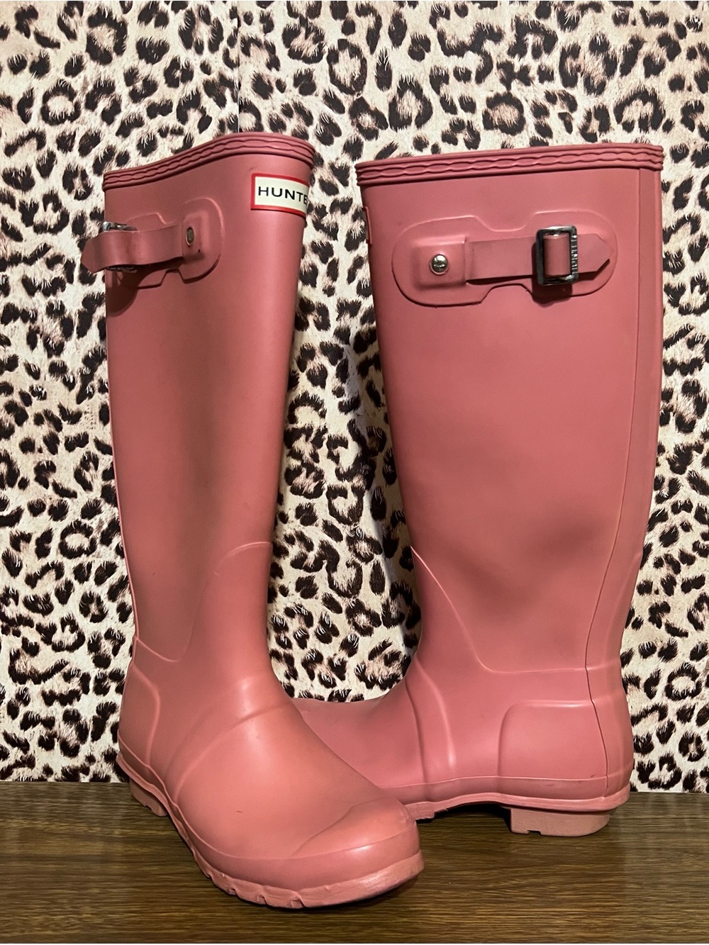 Pink Hunter Rain Boots size 7 EUC